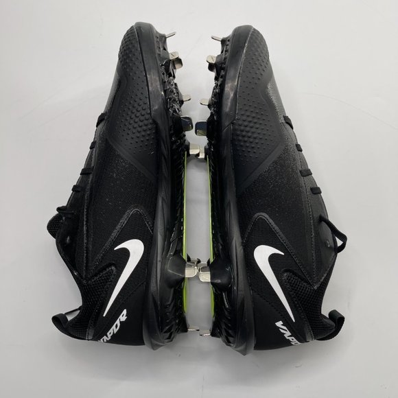 Nike Metal Baseball Cleats Mens 11 Black White Volt Lunar Vapor Ultrafly 852698 - Picture 9 of 9